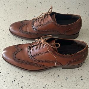 Cole Haan Henry Grand OS Wingtip Oxford British Tan Leather Shoes Men’s Size 10M